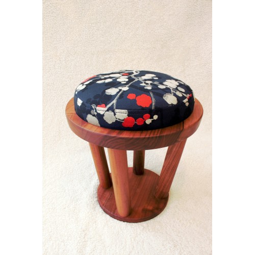 Tabouret Noyer floral