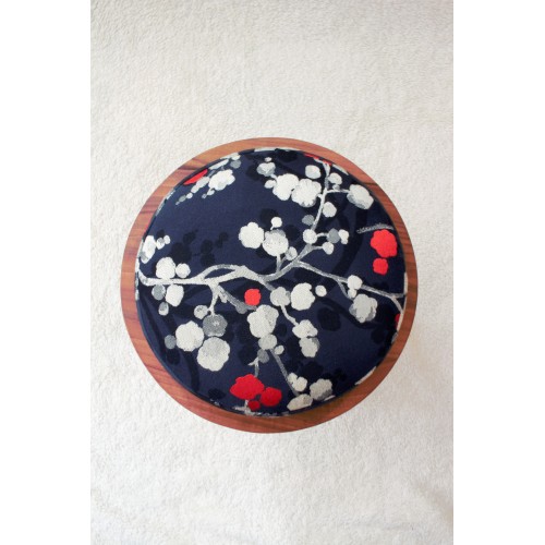 Tabouret Noyer floral