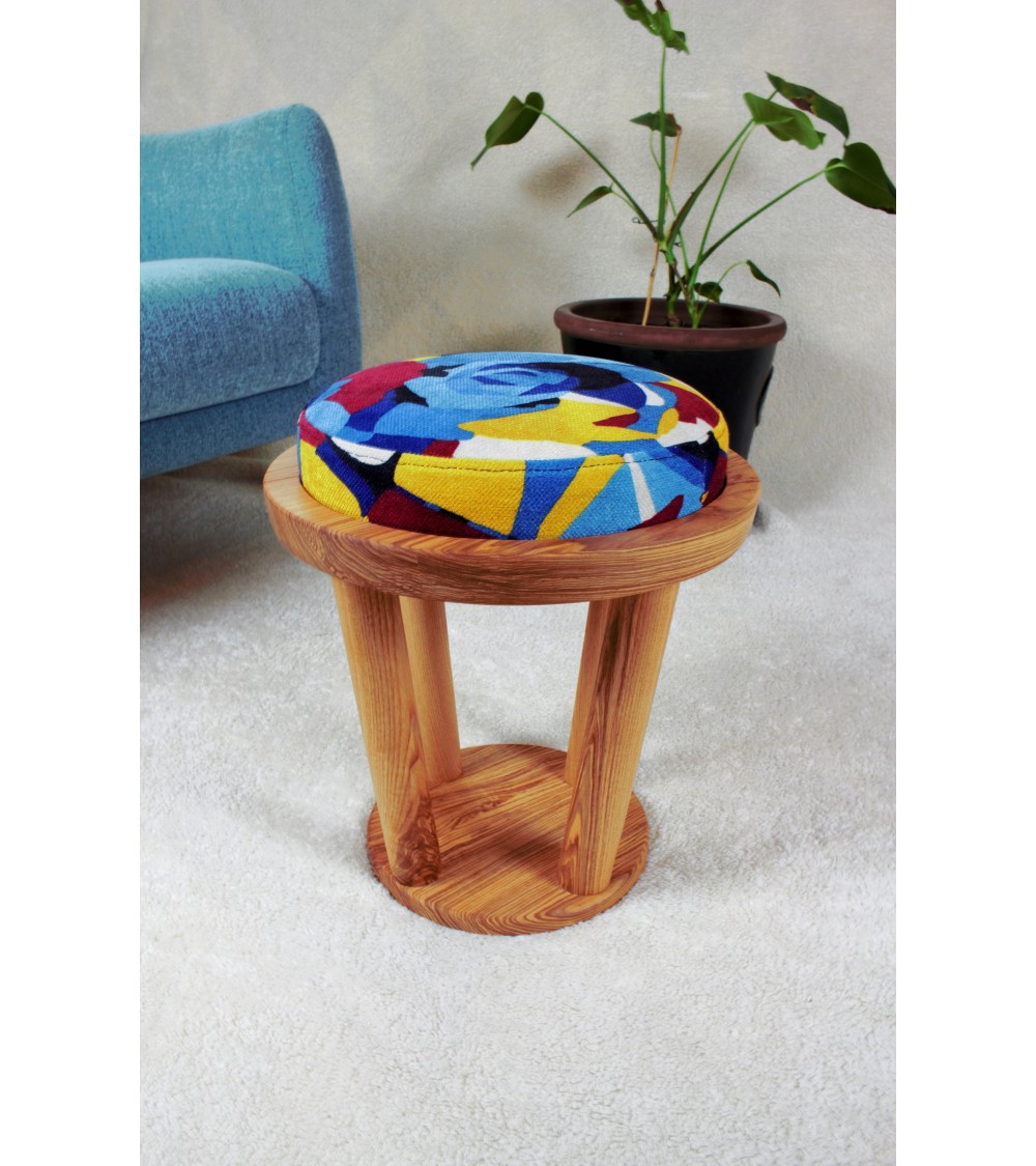 Tabouret Frêne floral